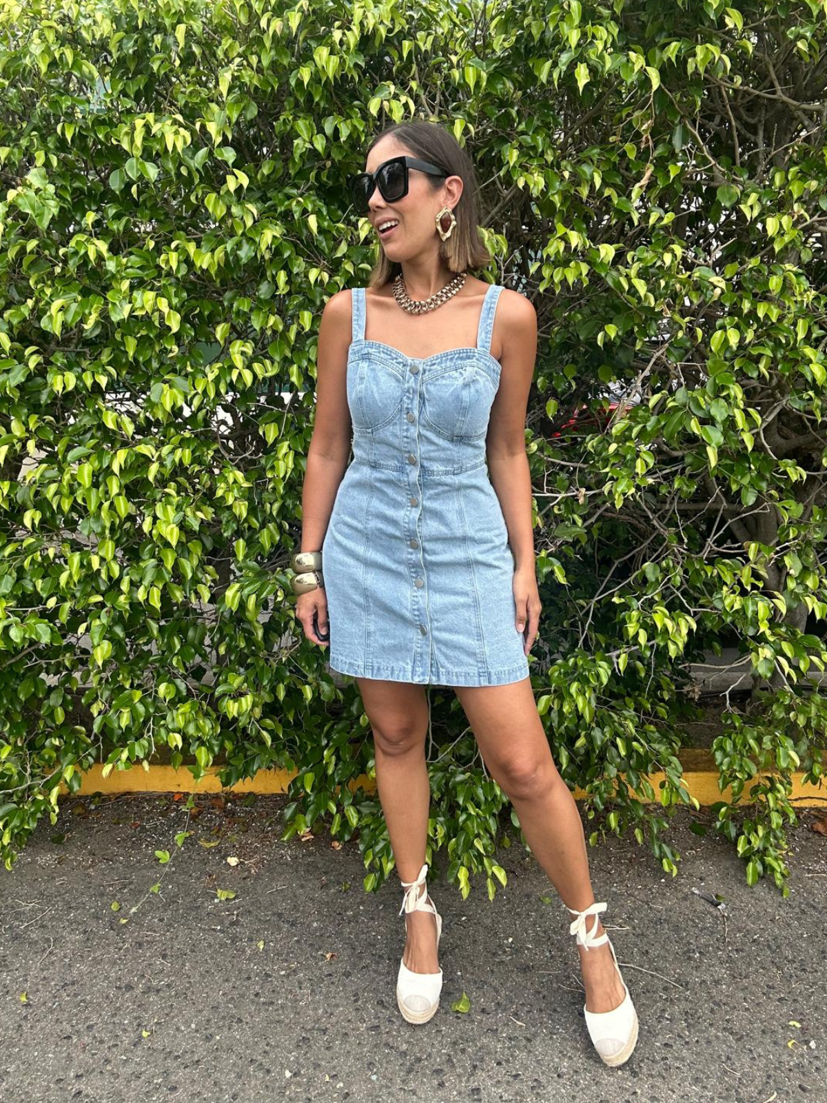Denim, But Make It Sweet Mini Dress