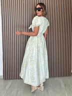 Petalline Cut-Out Bow Midi Dress