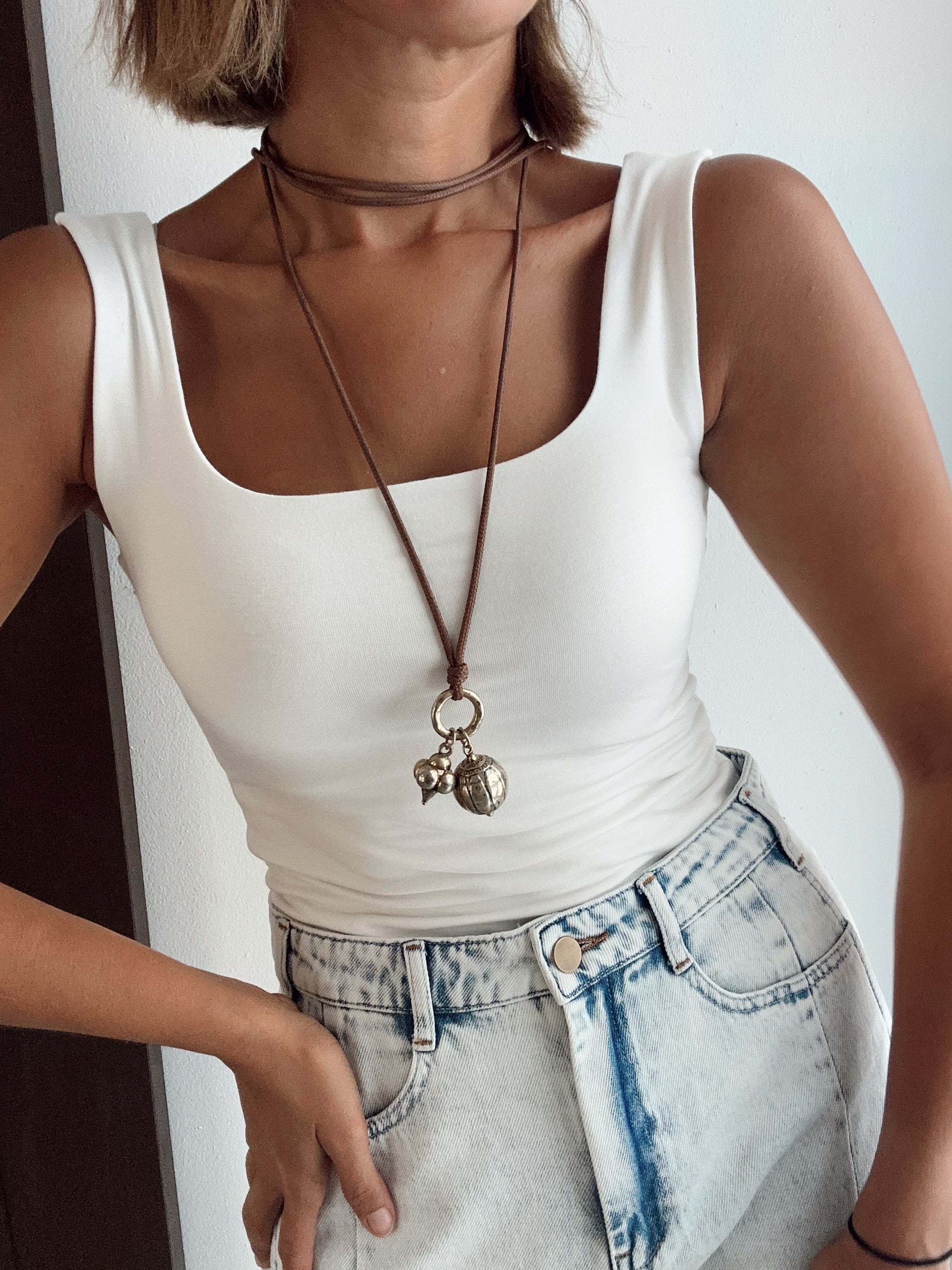 Square Neck Double Layered Women's Tank Top