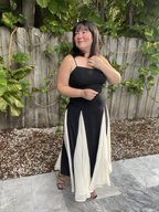 Shadow & Silk Midi Dress