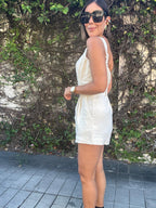Heaven Sent Lace Trim Foldover Romper