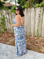 Nancy Open Cross Back Maxi Dress