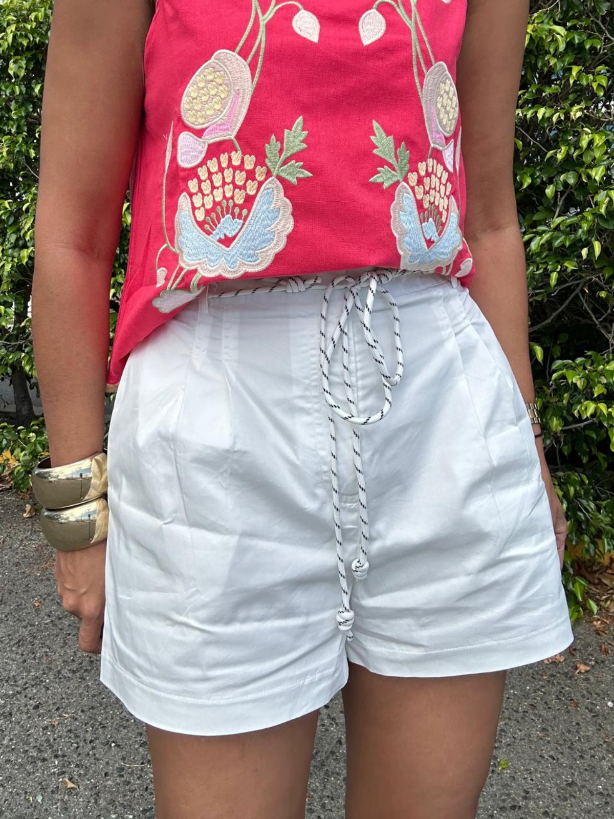 Marina Chic Belted Shorts