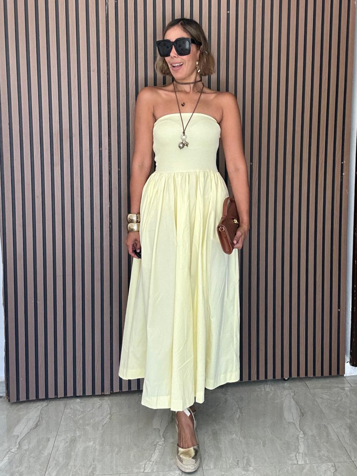 Solea Strapless Midi Dress
