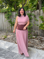 The Bordeaux Blush Maxi Dress