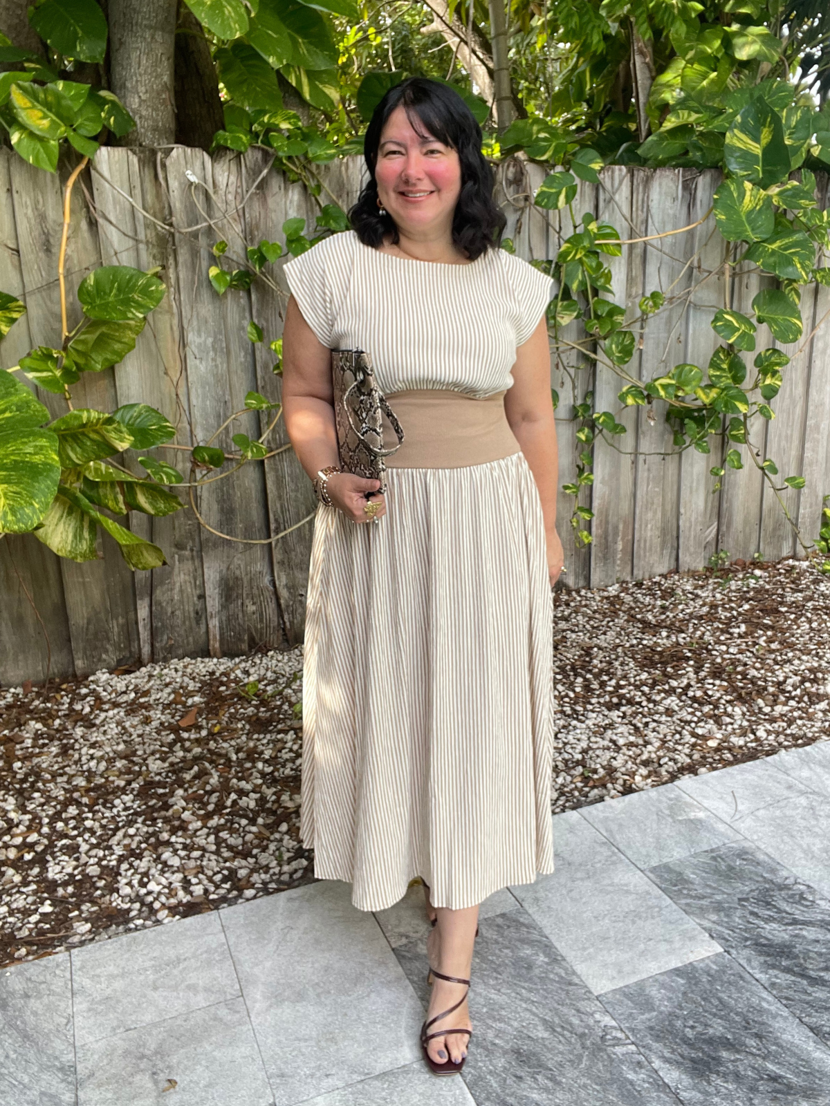 The Hamptons in Stripes Midi Dress
