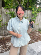 Not Your Average Denim Blouse