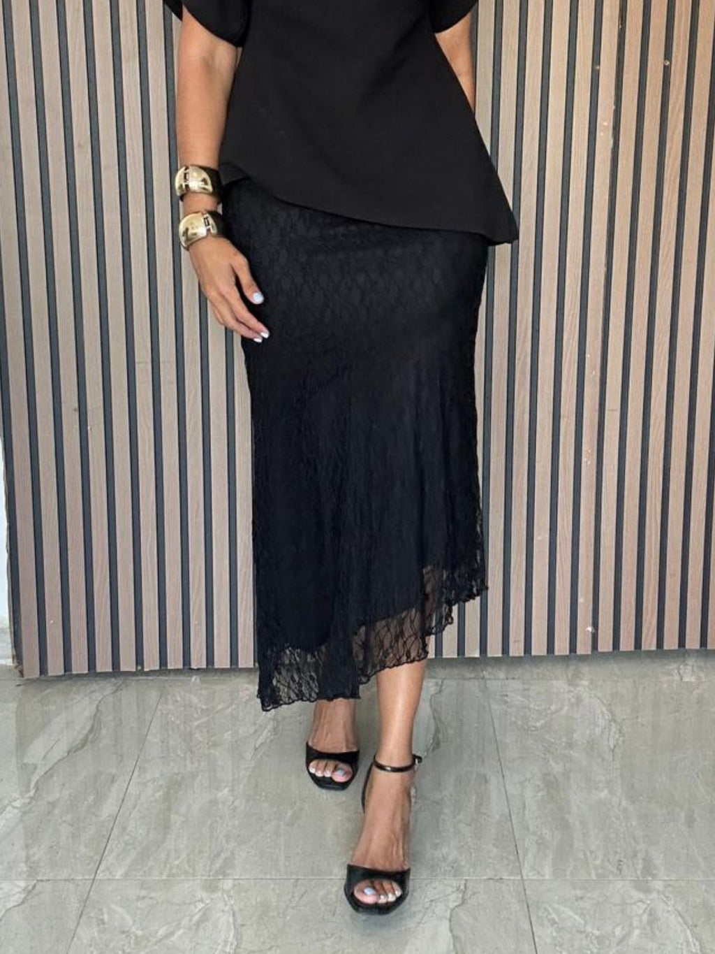 Moonlit Romance Lace Midi Skirt