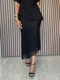 Moonlit Romance Lace Midi Skirt