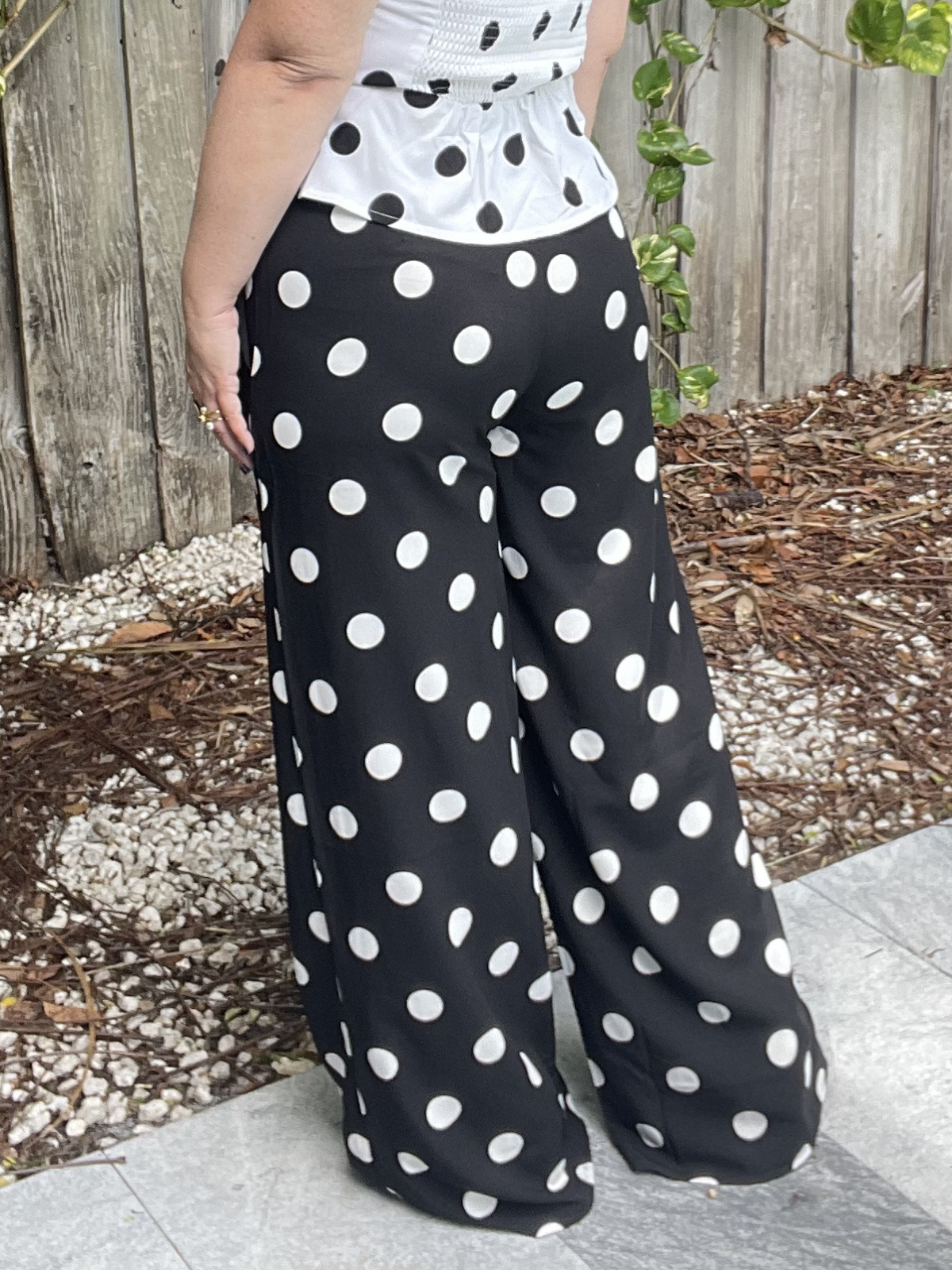 Sara Polka Dot Wide Leg Pants