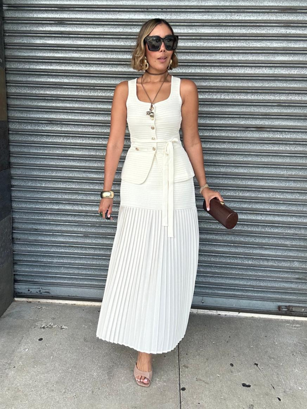 The Rich Girl Routine Vest and Skirt Set