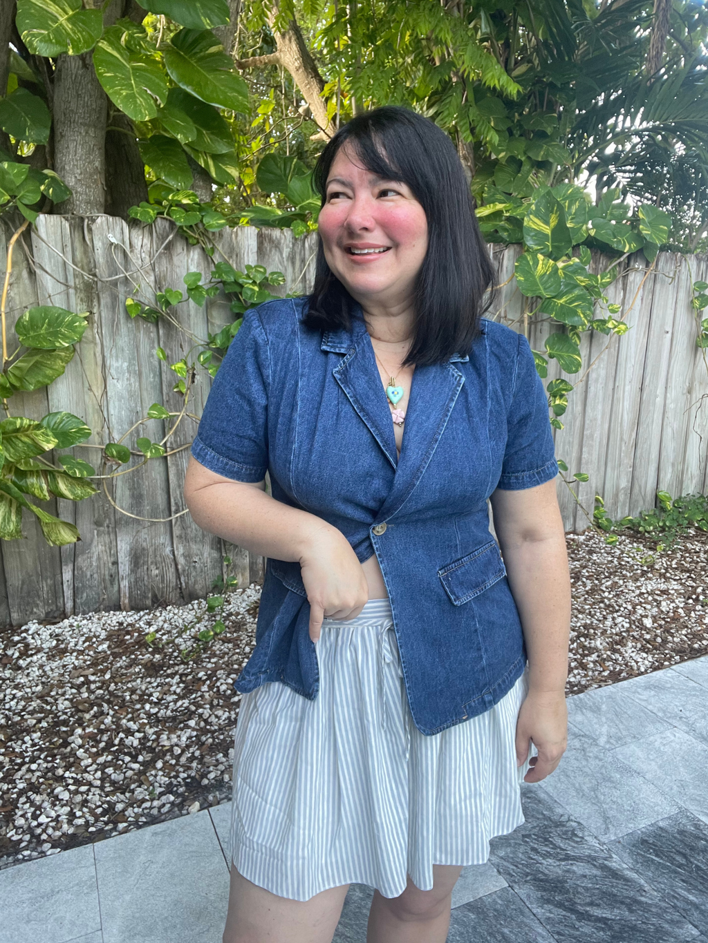 The Shortcut to Chic Denim Blazer