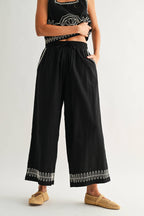 The White-Stitch Luxe Matching Top and Pants