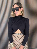 Juno Cutout Turtleneck Top