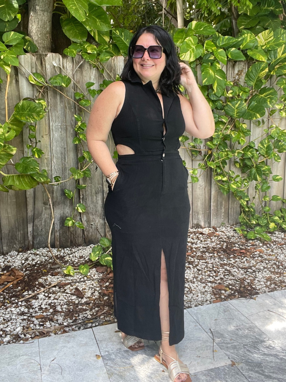 Define Me Denim Midi Dress