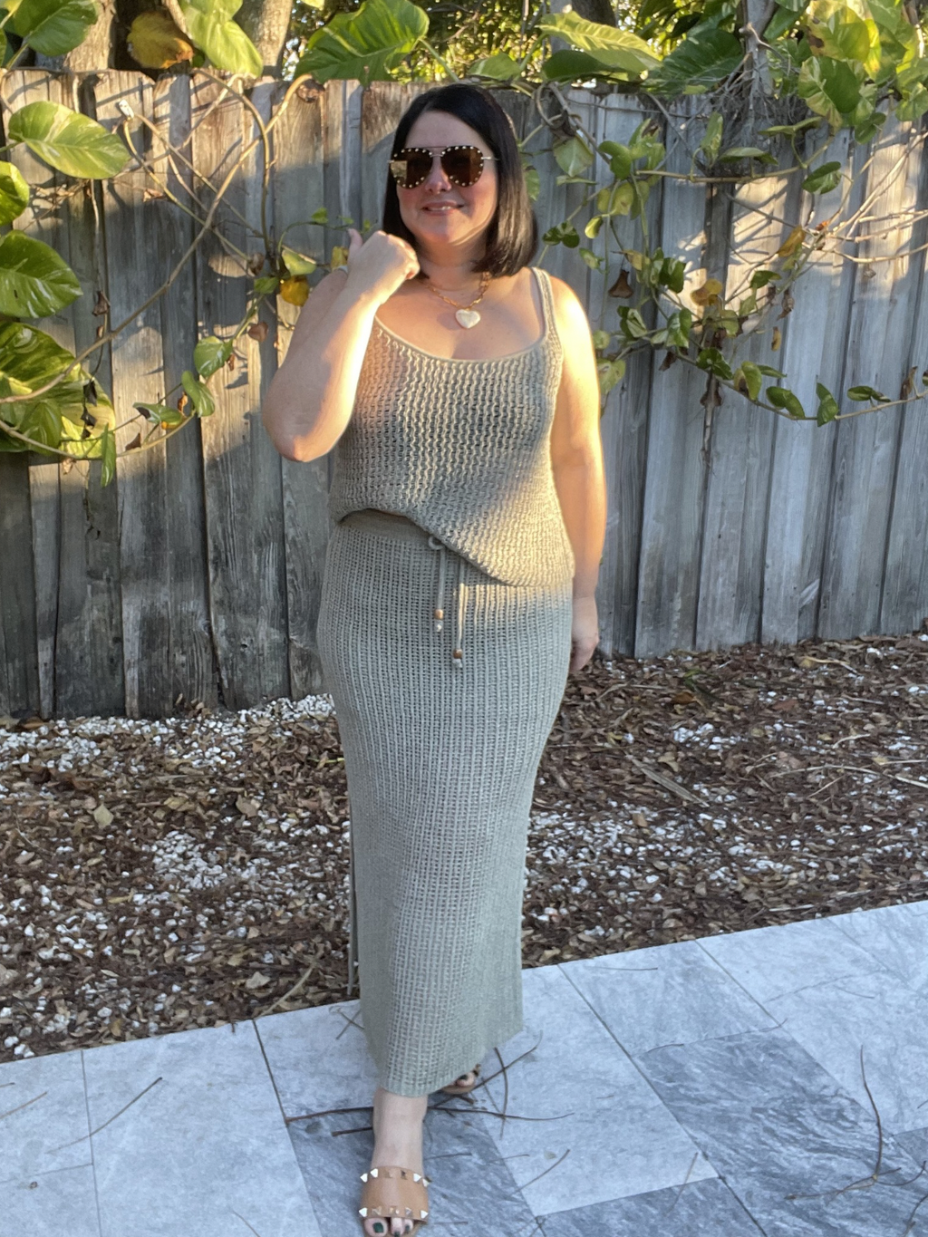 The Sun-Soaked Crochet Top and Skirt Set