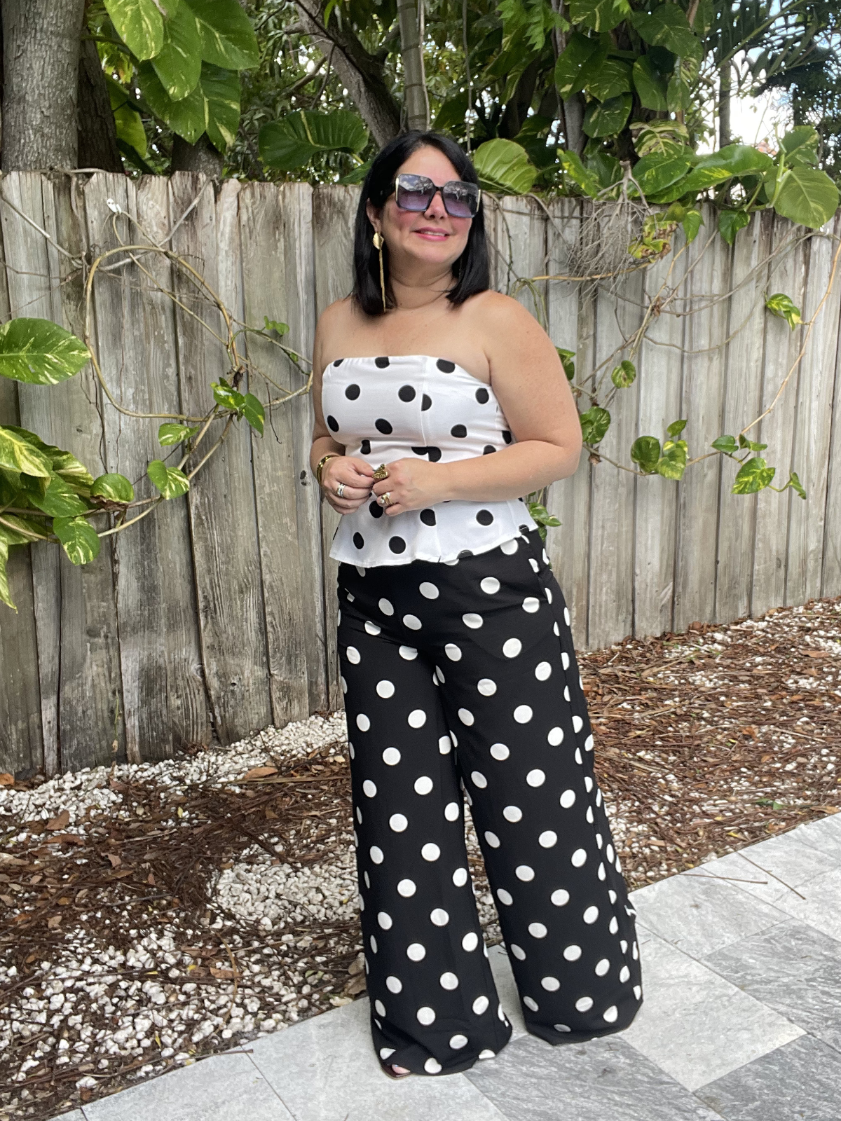 Sara Polka Dot Wide Leg Pants