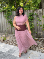 The Bordeaux Blush Maxi Dress