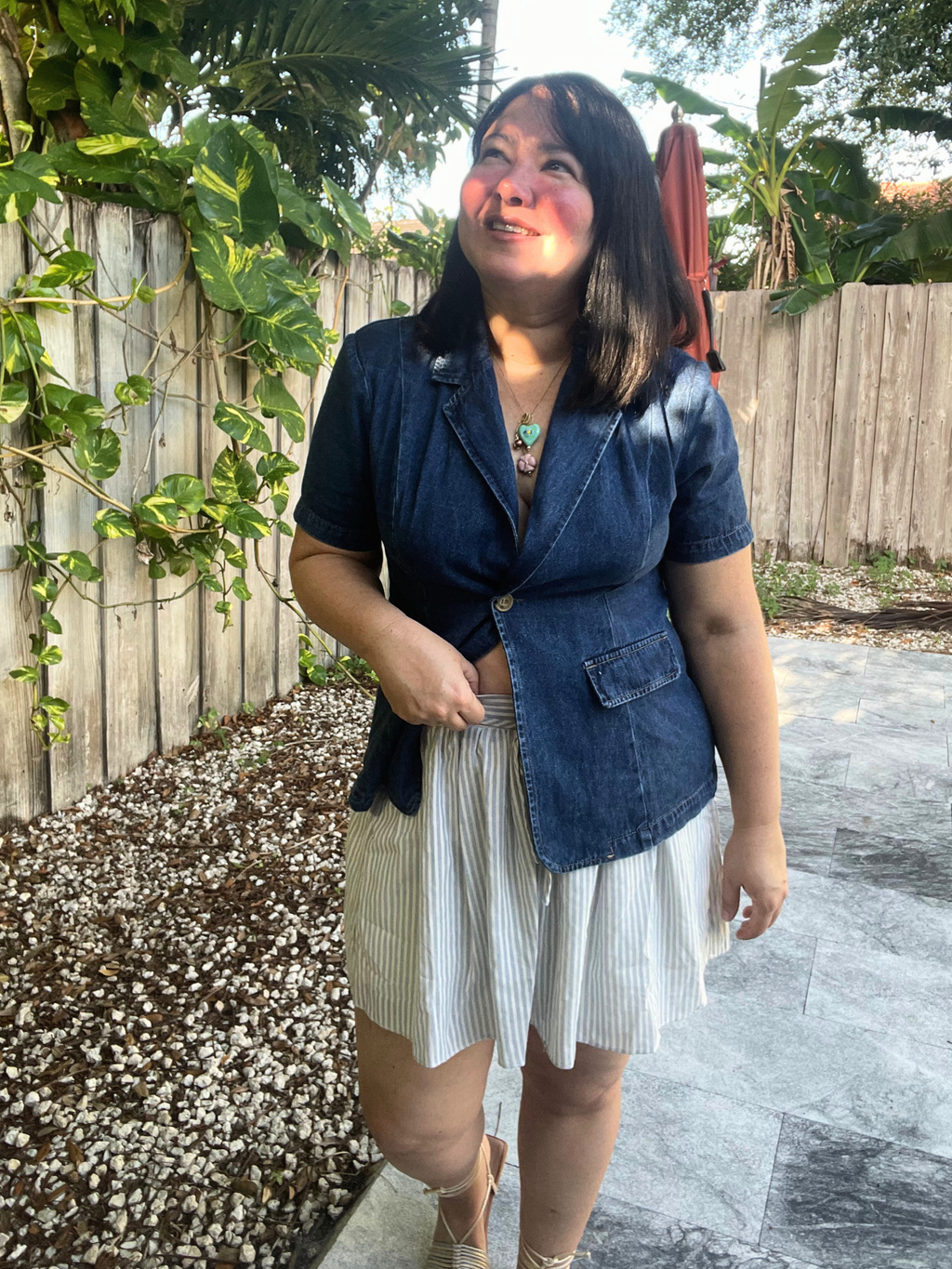 The Shortcut to Chic Denim Blazer