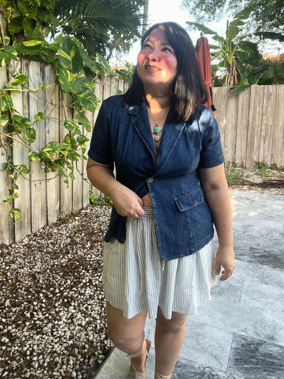 The Shortcut to Chic Denim Blazer