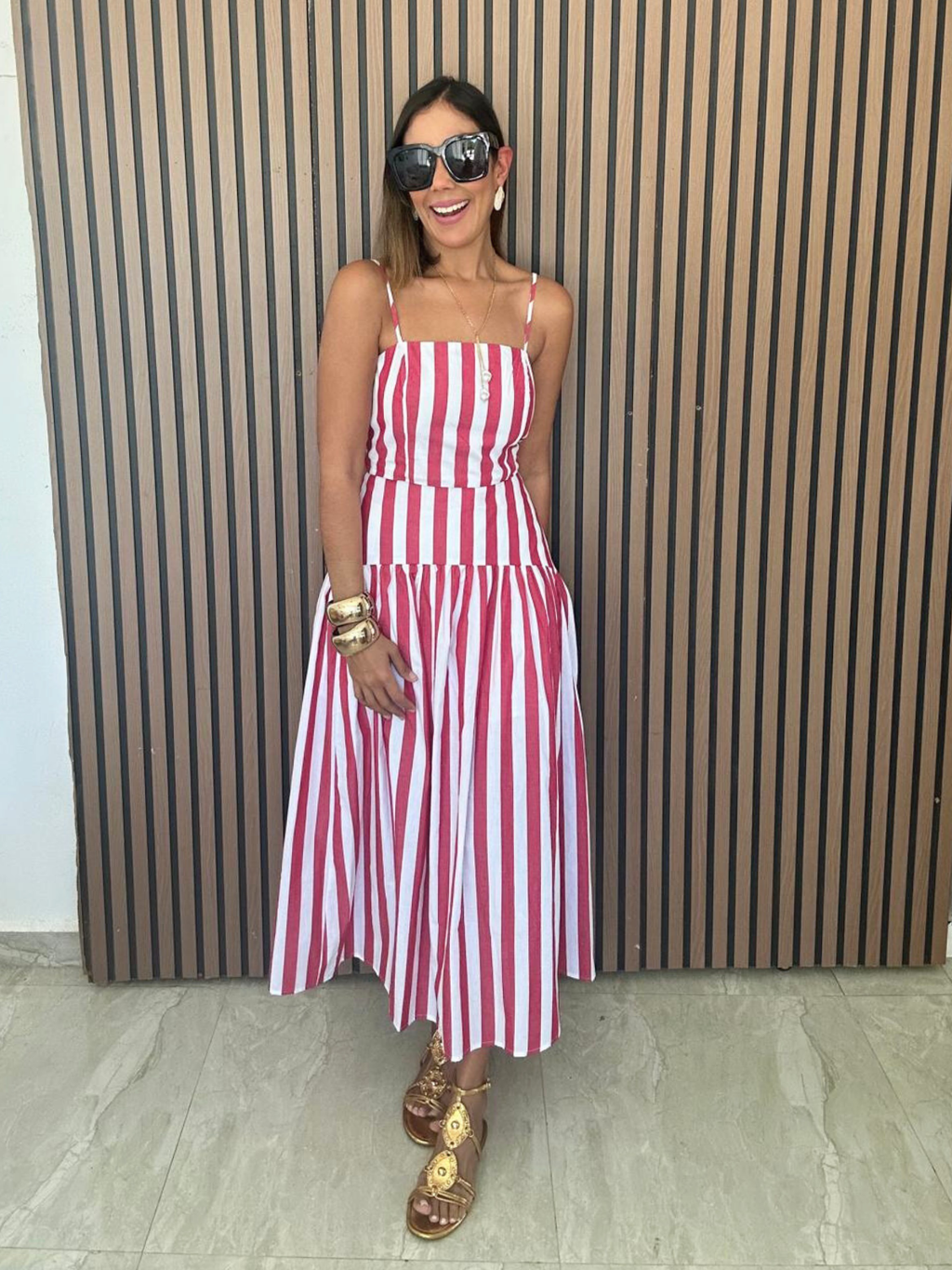 Stripe Me Darling Crop Top and Skirt Set