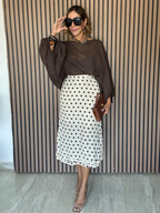 The Dot Situation Midi Skirt