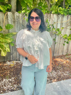 Cloudline Ruffle Tie Blouse