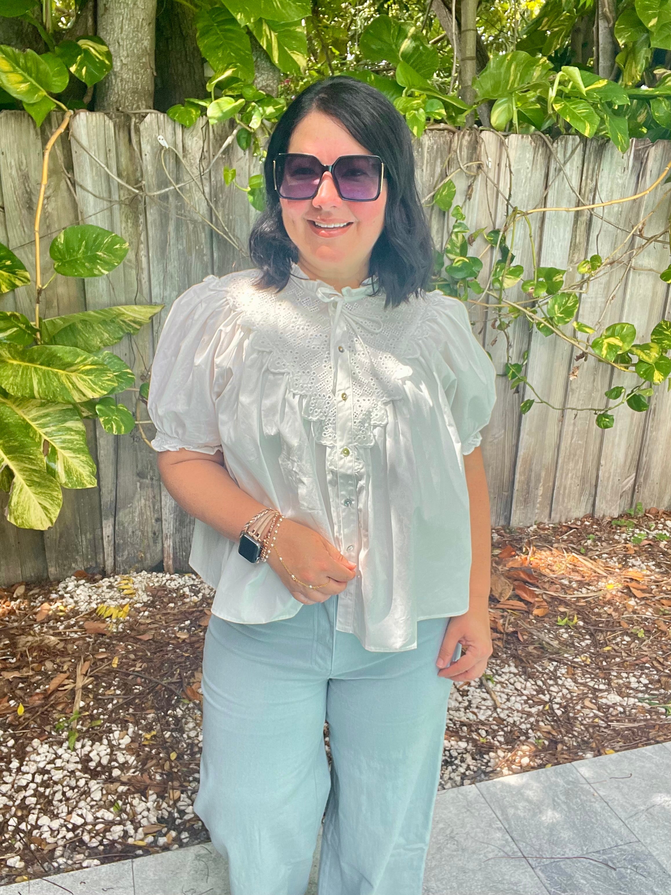 Cloudline Ruffle Tie Blouse