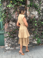The Intentional Style Midi Dress W/buckle Belt