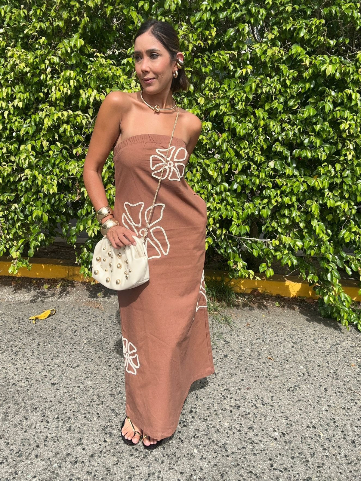 Serafina Embroidered Midi Dress