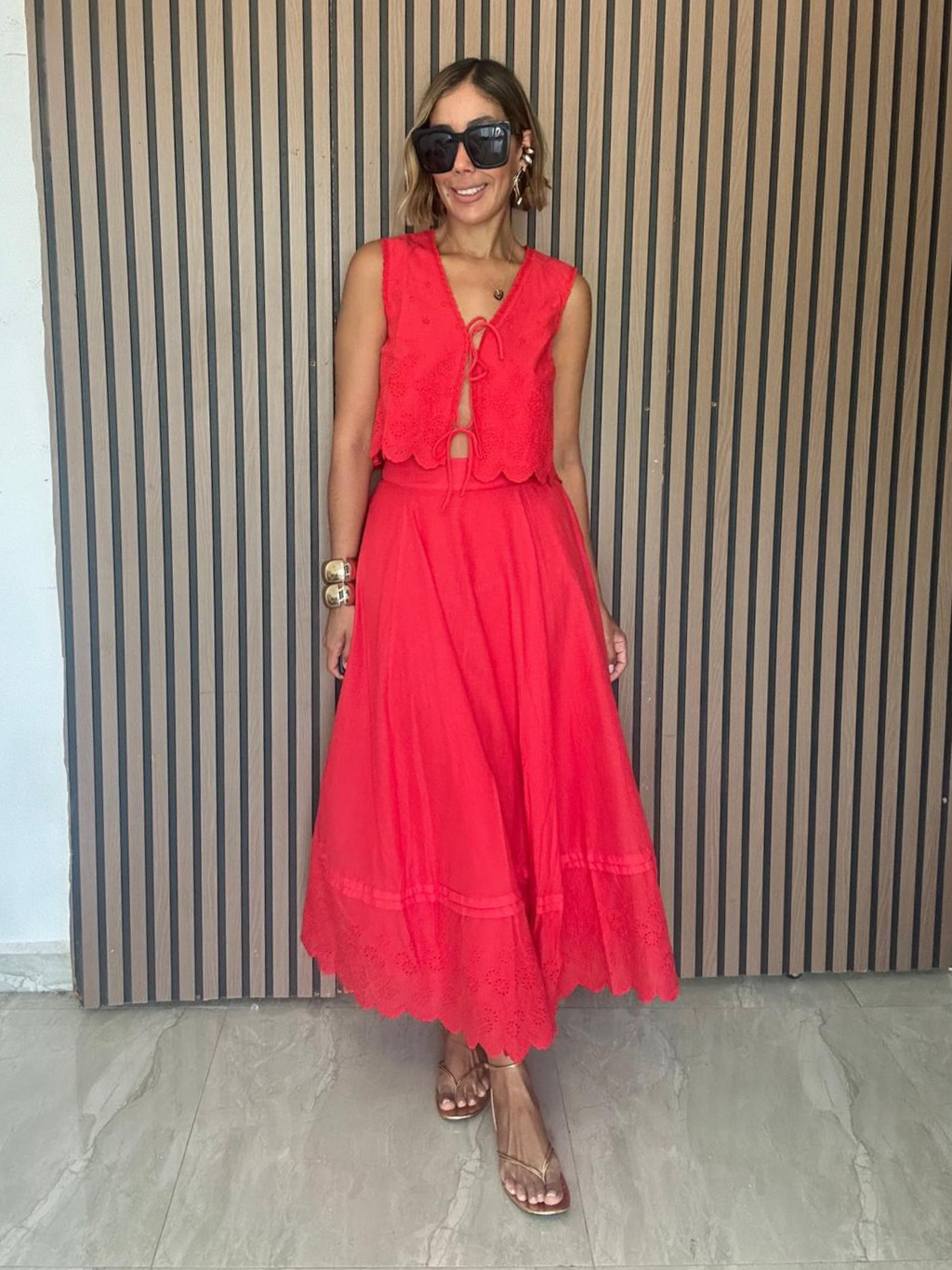Amor Mio Eyelet Top and Skirt Seto