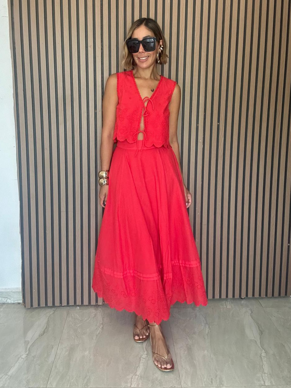 Amor Mio Eyelet Top and Skirt Seto