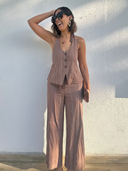 Style Meets Confidence Vest Top and Pants Set