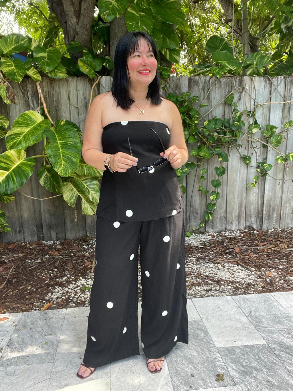 The Red Lip & No Plans Top and Pants Set