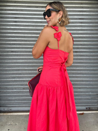 Carmine Bloom Midi Dress