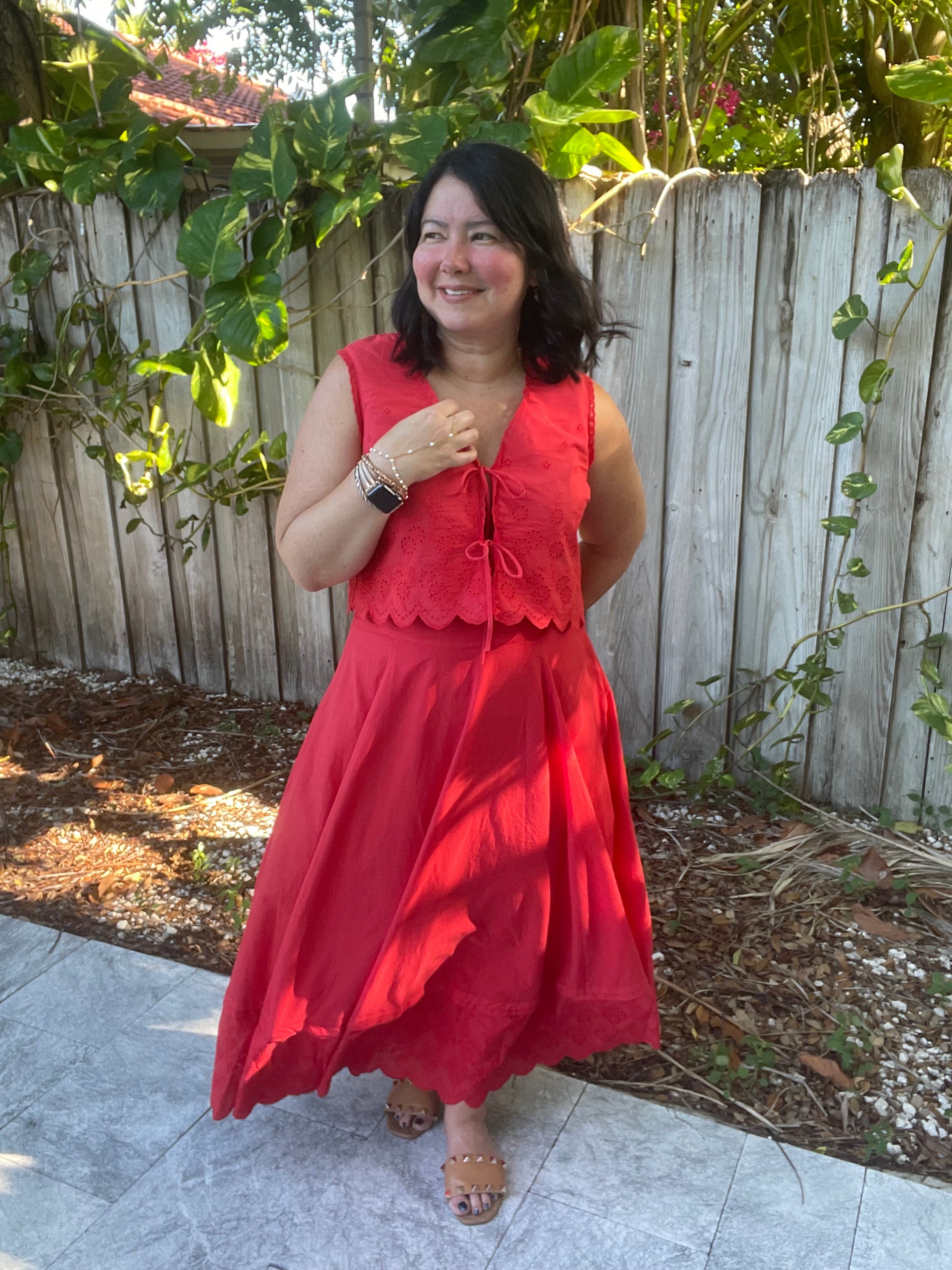 Amor Mio Eyelet Top and Skirt Seto