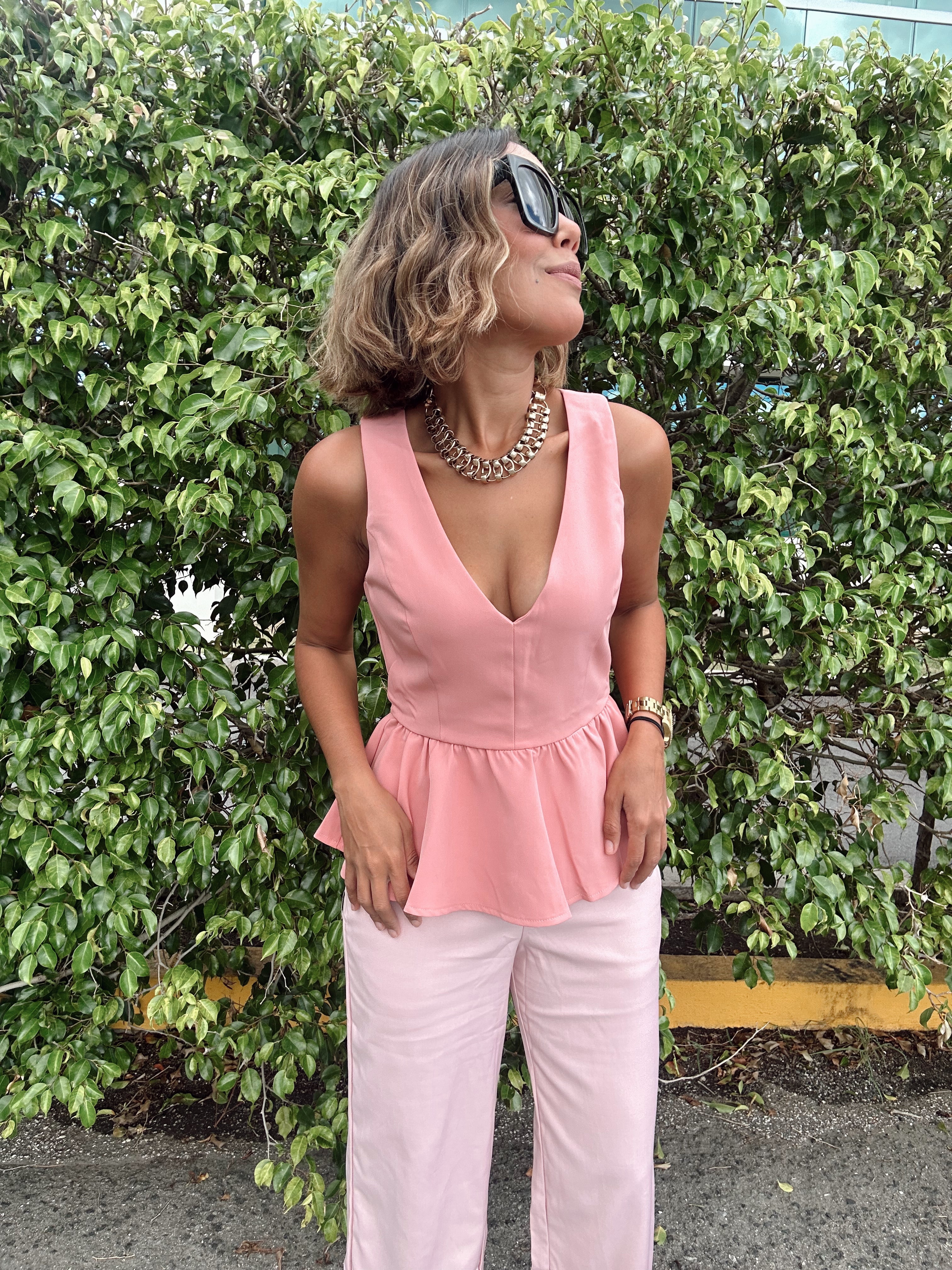 Blush Hour Peplum Top