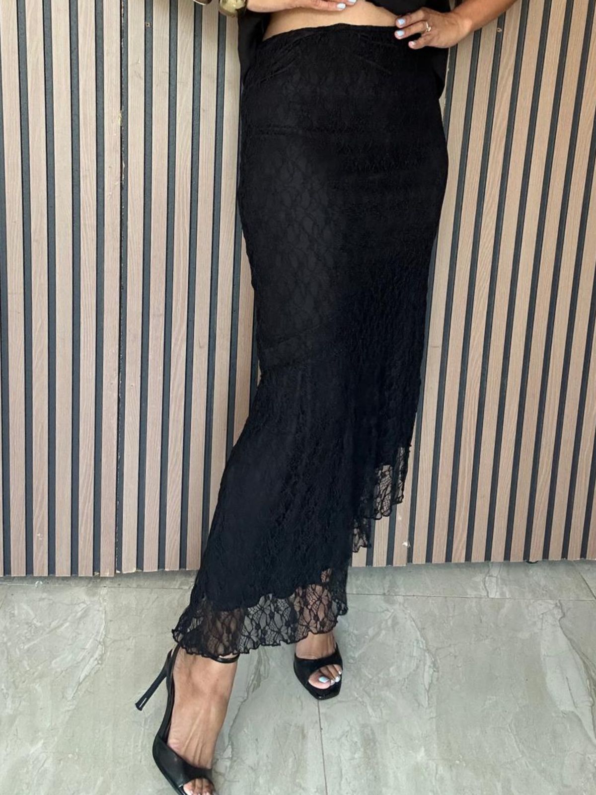 Moonlit Romance Lace Midi Skirt