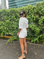 Mila Eyelet Embroidered Crop Top And Shorts