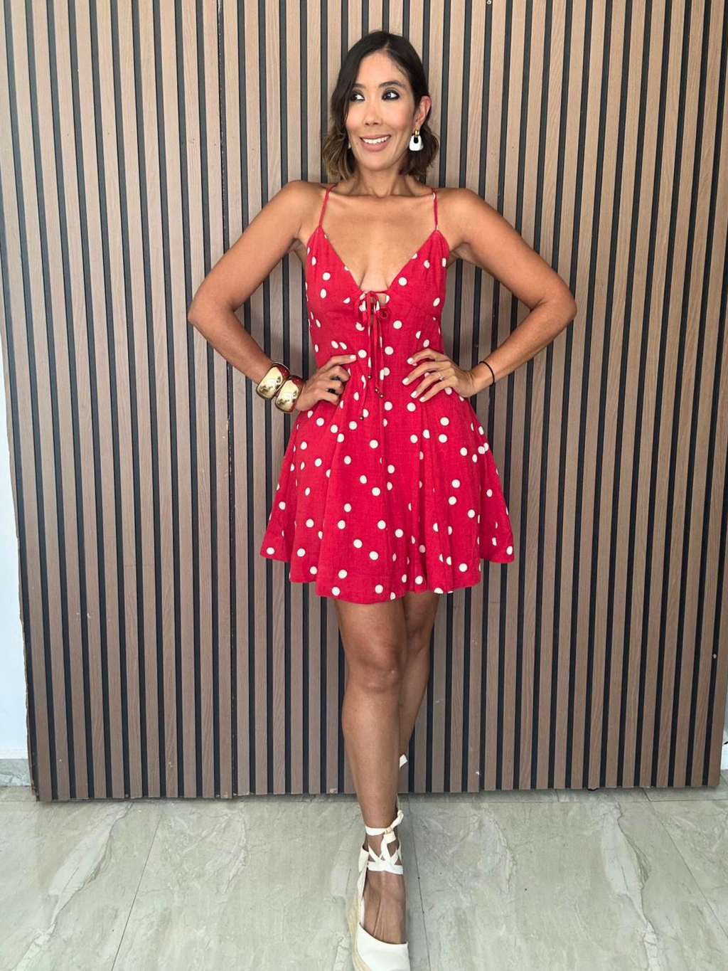 Show Stopper Cross-Back Mini Dress