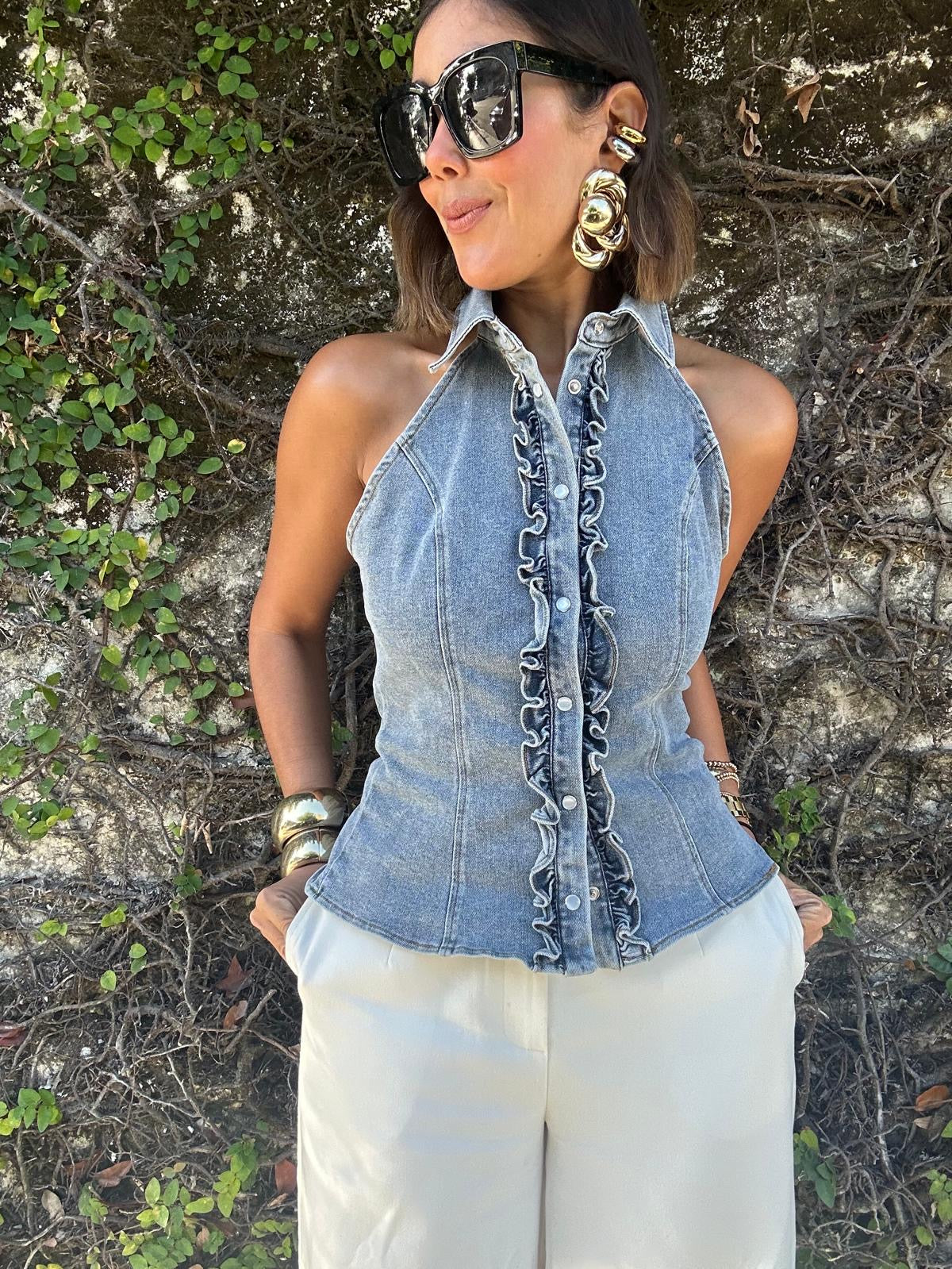 The Defined & Desired Denim Top