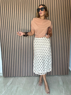 The Dot Situation Midi Skirt
