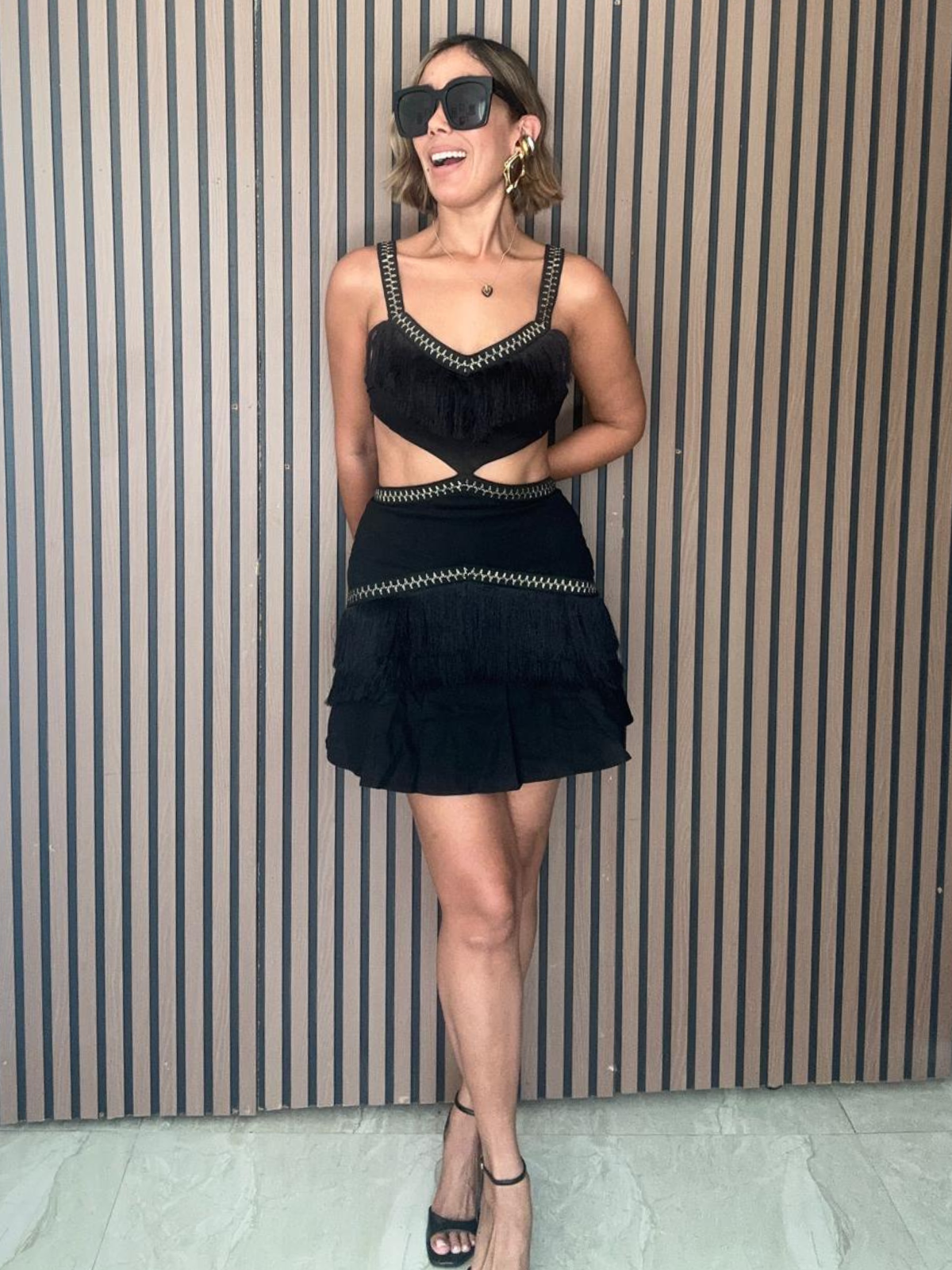 Fringe Factor Cut-Out Mini Dress