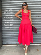 Carmine Bloom Midi Dress