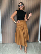 The Draped Perspective Skirt