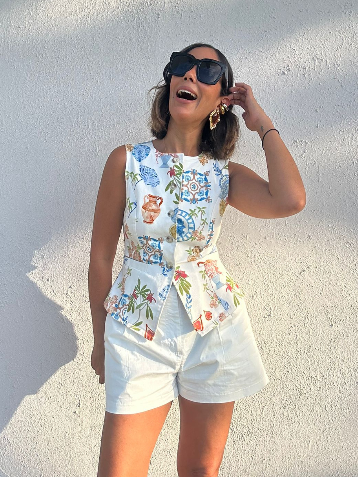 Marina Chic Belted Shorts