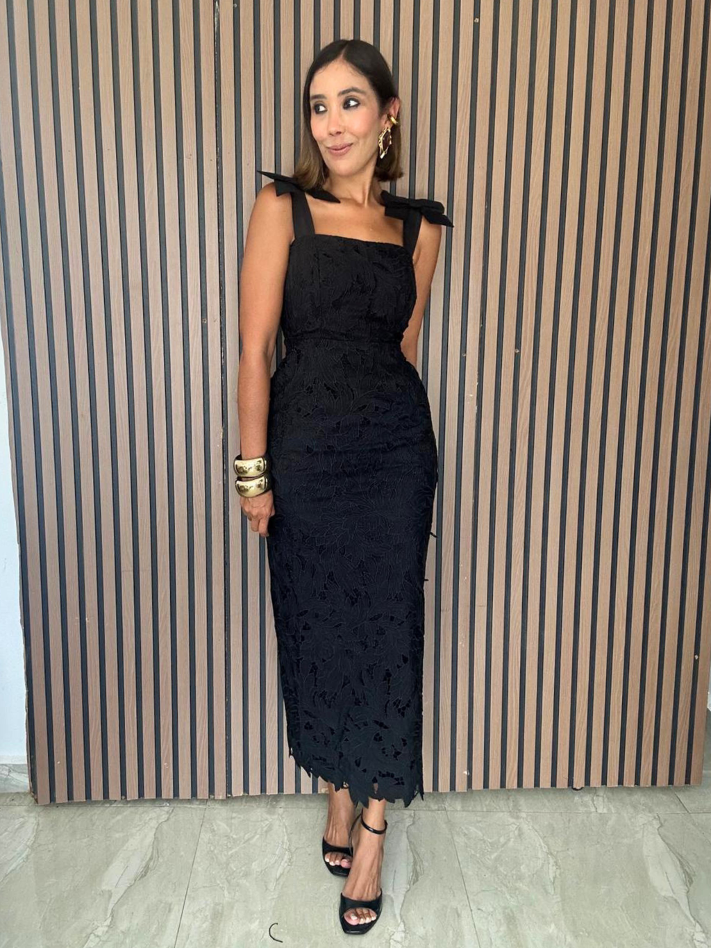 She’s the Moment Lace Midi Dress