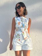 Marina Chic Belted Shorts
