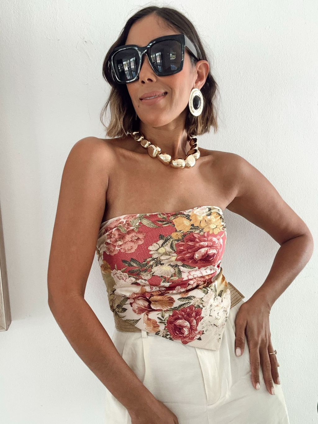 Meadow Romance Strapless Handkerchief Top