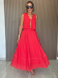 Amor Mio Eyelet Top and Skirt Seto